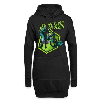 Motoball Biker Vintage Style Moto Ball Geschenk - Hoodie-Kleid - Schwarz - Vorne