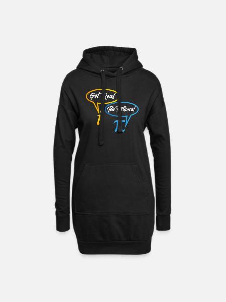 Math Mathématicien Professeur de mathématiques Reell Rational - Sweat-shirt à capuche long Femme - noir