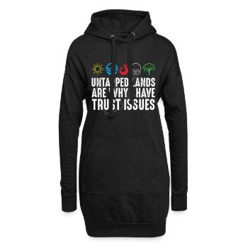 Trust Issues Untapped Lands Funny Magic Geek TCG - Sweat-shirt à capuche long Femme - noir - Devant