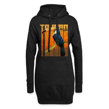 Tukan Südamerika - Hoodie-Kleid - Schwarz - Vorne