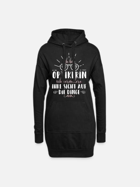 Optikerin Augenoptikerin Brillenoptik Geschenk - Hoodie-Kleid - Schwarz