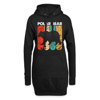 Eisbär - Hoodie-Kleid - Schwarz - Vorne