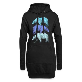 Eisbär - Hoodie-Kleid - Schwarz - Vorne