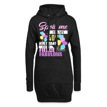40ème anniversaire - Sweat-shirt à capuche long Femme - noir - Devant
