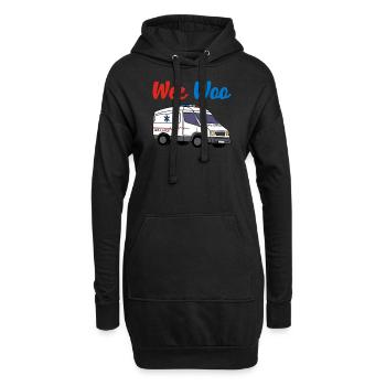 Krankenwagen Rettungsdienst Sanitäter Notarzt - Hoodie-Kleid - Schwarz - Vorne