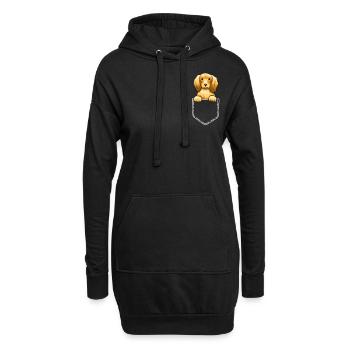 Cocker Spaniel Hund Haustier Tasche Hundeliebhaber - Hoodie-Kleid - Schwarz - Vorne
