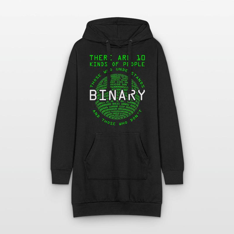 Programmer Coder Computer scientist Nerd Geek Binary Hoodie Dress