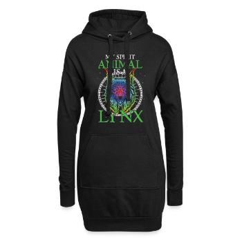 Lynx Lover Big Cat My Spirit Animal Is A Lynx Cat - Sweat-shirt à capuche long Femme - noir - Devant