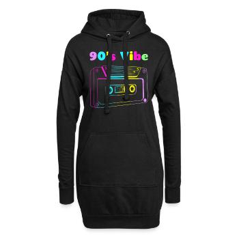 Cassette de costume de fête des années 90 Vibe Retro Gift des années 90 - Sweat-shirt à capuche long Femme - noir - Devant