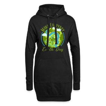 Green Earth Protection de l'environnement Environmental Change Eco Shirt - Sweat-shirt à capuche long Femme - noir - Devant