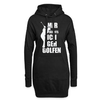 Golf Golfen Golfer Golfschlager Geschenkidee - Hoodie-Kleid - Schwarz - Vorne