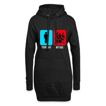 Schlagzeuger Drummer Musik Instrument Trommel Band - Hoodie-Kleid - Schwarz - Vorne
