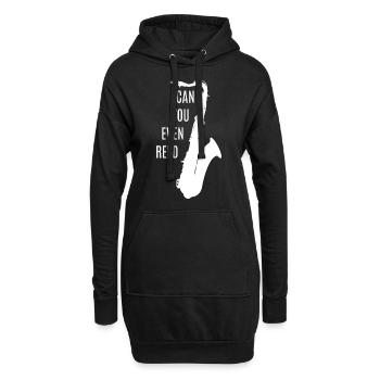 Saxophone - Hoodie-Kleid - Schwarz - Vorne