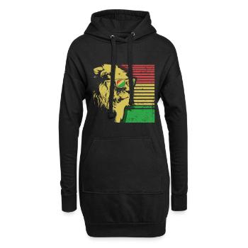 Rasta Lion Löwe Reggae Rastafari Sonnenbrille - Hoodie-Kleid - Schwarz - Vorne