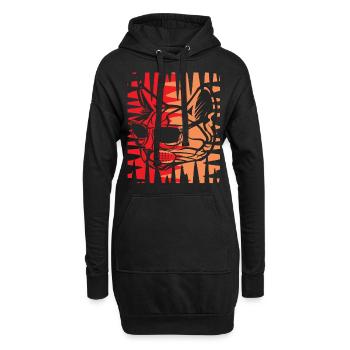Cat Sunglasses - Hoodie-Kleid - Schwarz - Vorne