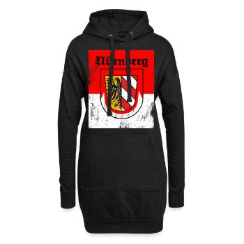 Nürnberg Fürth Erlangen die Frankenmetropole - Hoodie-Kleid - Schwarz - Vorne
