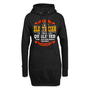 Électricien Électrotechnique Électronique Volt Watt - Sweat-shirt à capuche long Femme - noir - Devant