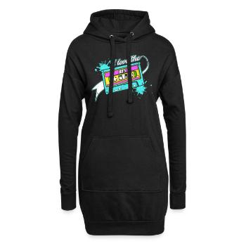 I Love The 80s 80 Jahre Kind 80er Geboren Kassette - Hoodie-Kleid - Schwarz - Vorne