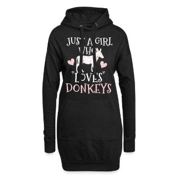 Esel Esel Esel - Hoodie-Kleid - Schwarz - Vorne