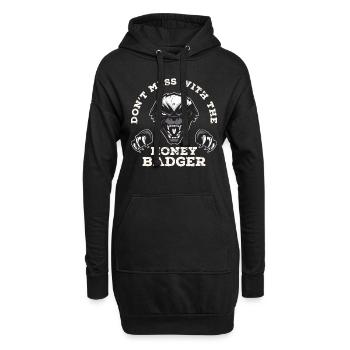 Chasseur de blaireau au miel - Sweat-shirt à capuche long Femme - noir - Devant