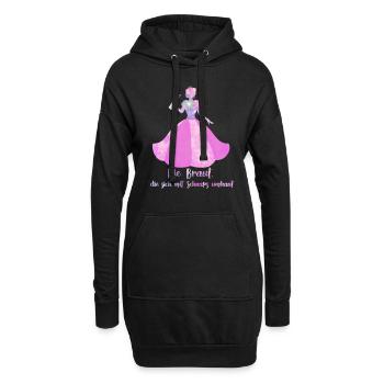 Die Braut Die Sich Mit Schnaps Umhaut - Hoodie-Kleid - Schwarz - Vorne