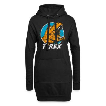 T-Rex Tyrannosaurus Rex - Sweat-shirt à capuche long Femme - noir - Devant