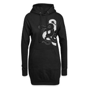 serpents - Sweat-shirt à capuche long Femme - noir - Devant