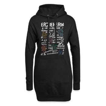 ERZIEHERIN - Kindergarten Kita Geschenkidee - Hoodie-Kleid - Schwarz - Vorne