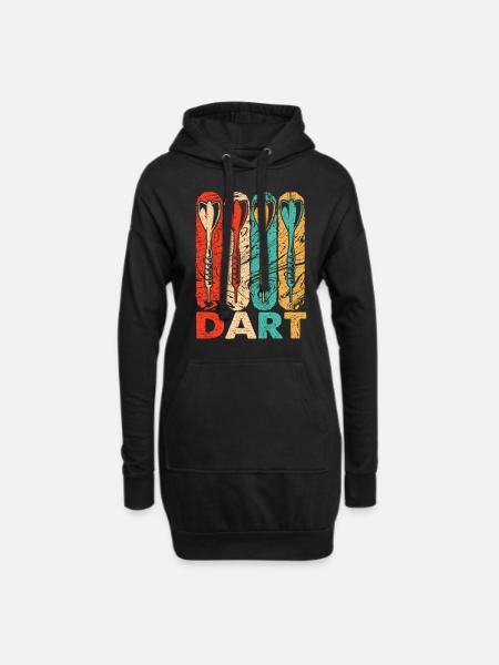 Dart - Hoodie-Kleid - Schwarz