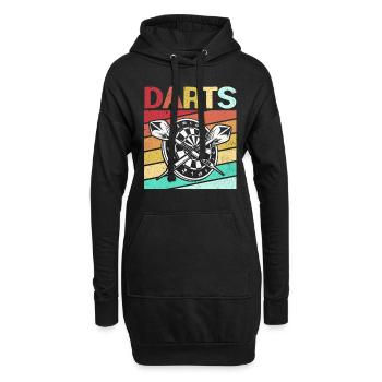 Dart - Hoodie-Kleid - Schwarz - Vorne