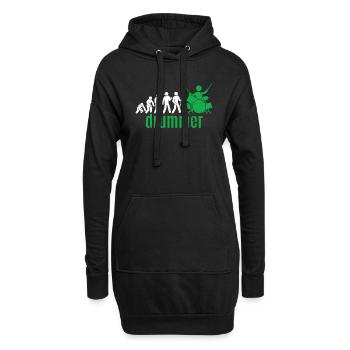 Drummer - Sweat-shirt à capuche long Femme - noir - Devant