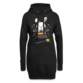 Bunny Magie - Hoodie-Kleid - Schwarz - Vorne