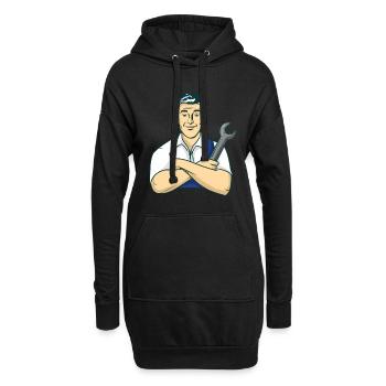 Mécanicien mécanicien - Sweat-shirt à capuche long Femme - noir - Devant