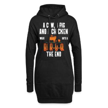 BBQ Quote Design - Cadeau du maître du barbecue - Sweat-shirt à capuche long Femme - noir - Devant