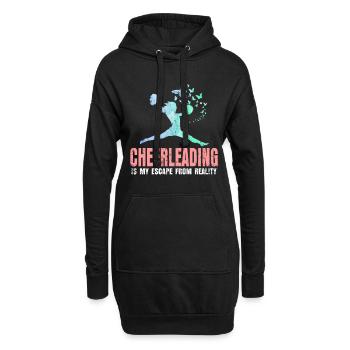 Cheerleading - Hoodie-Kleid - Schwarz - Vorne