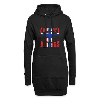 Vikings de Norvège - Sweat-shirt à capuche long Femme - noir - Devant
