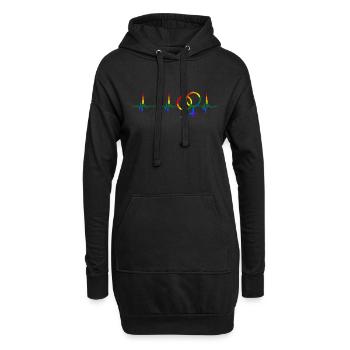 LGBT Gay Lesbisch Regebogen Ehe Gerechtigkeit Gesc - Hoodie-Kleid - Schwarz - Vorne