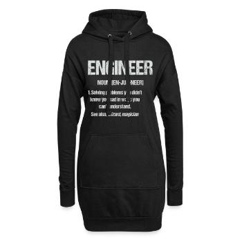 Ingenieur Zauberer Magier Geschenke für Ingenieure - Hoodie-Kleid - Schwarz - Vorne