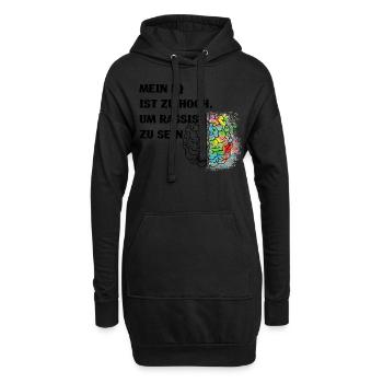 Gegen Nazis, Gegen Rechts Politik Shirt - Hoodie-Kleid - Schwarz - Vorne