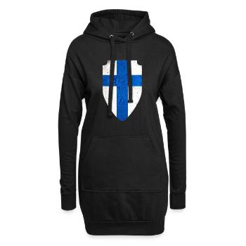 Armoiries de la Finlande - Sweat-shirt à capuche long Femme - noir - Devant