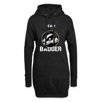 Miel Blaireau Forêt Animal sauvage - Sweat-shirt à capuche long Femme - noir - Devant