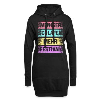 Festival Schlafen Feiern Party Sommer Geschenk - Hoodie-Kleid - Schwarz - Vorne