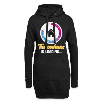 Bauherr Traumhaus - Hoodie-Kleid - Schwarz - Vorne