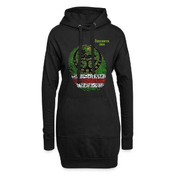 Chechnya DNA. Chechen Flag. Chechnyan Roots - Hoodie-Kleid - Schwarz - Vorne