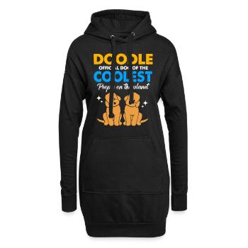 Doodle Chien Goldendoodle Golden Retriever Pudel - Sweat-shirt à capuche long Femme - noir - Devant