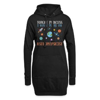Vergiss Prinzessin - Ich werde Astrophysikerin - Hoodie-Kleid - Schwarz - Vorne