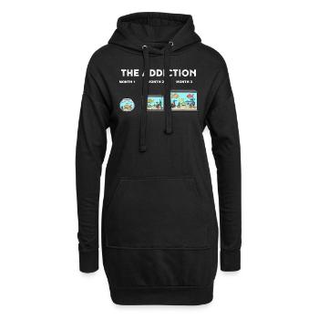 Aquarium Lustiges Aquarium Kaufsucht Geschenk - Hoodie-Kleid - Schwarz - Vorne