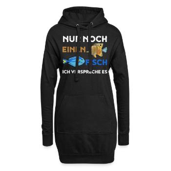 Aquarium Lustiges Nur noch ein Fisch Geschenk - Hoodie-Kleid - Schwarz - Vorne
