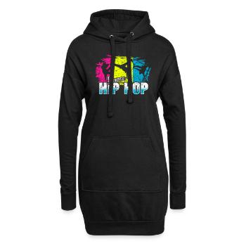 Hip Hop Musik Tnazen Breakdance - Hoodie-Kleid - Schwarz - Vorne
