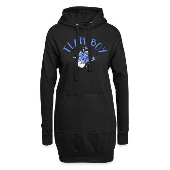 Geschlecht Enthüllung Team Junge Junge - Hoodie-Kleid - Schwarz - Vorne